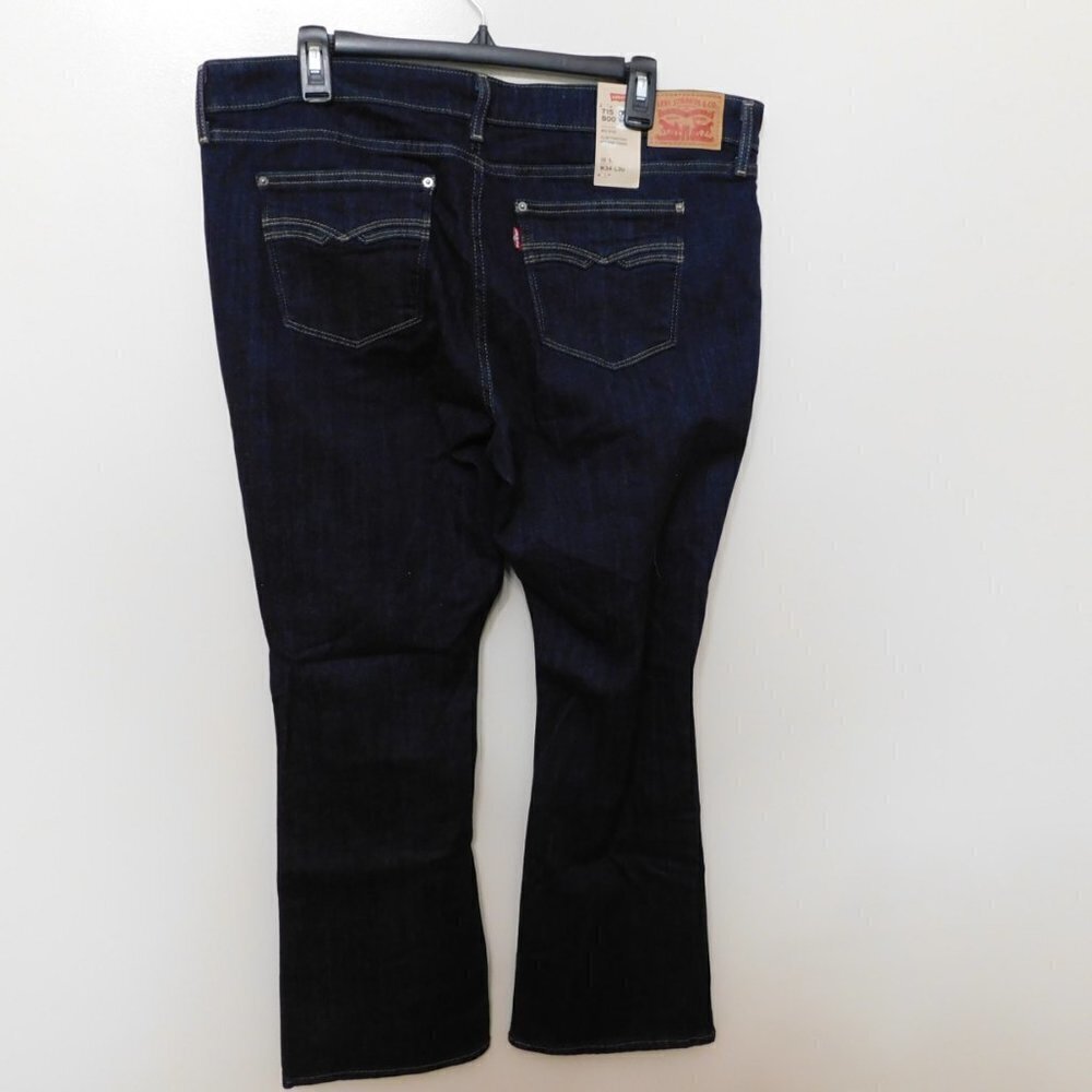 JR60 Levi's 715 Blue Women's Western Bootcut Jeans Size 18 / 34x30 - Picture 2 of 2